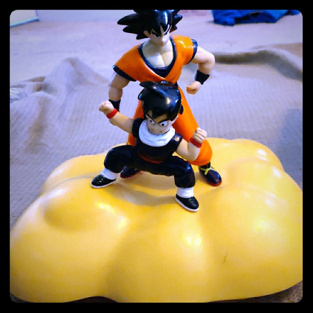 Dragon Ball Z Goku and Gohan Nimbus ride